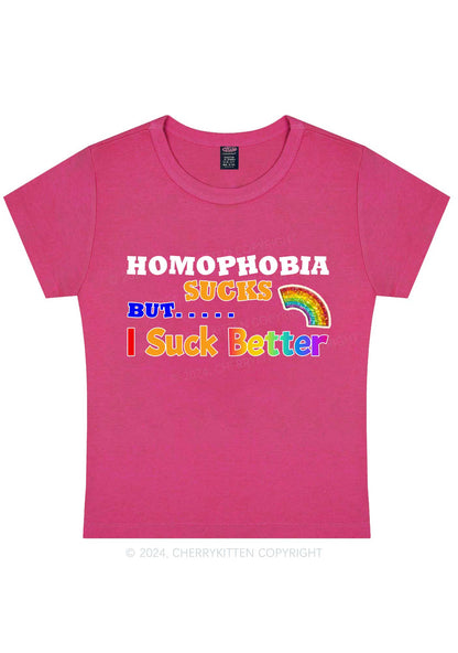 Homophobia Sucks Y2K Baby Tee Cherrykitten