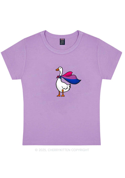 Bisexual Goose Pride Y2K Baby Tee Cherrykitten