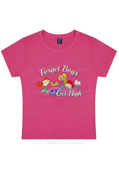 Curvy Forget Boys Y2K Baby Tee Cherrykitten