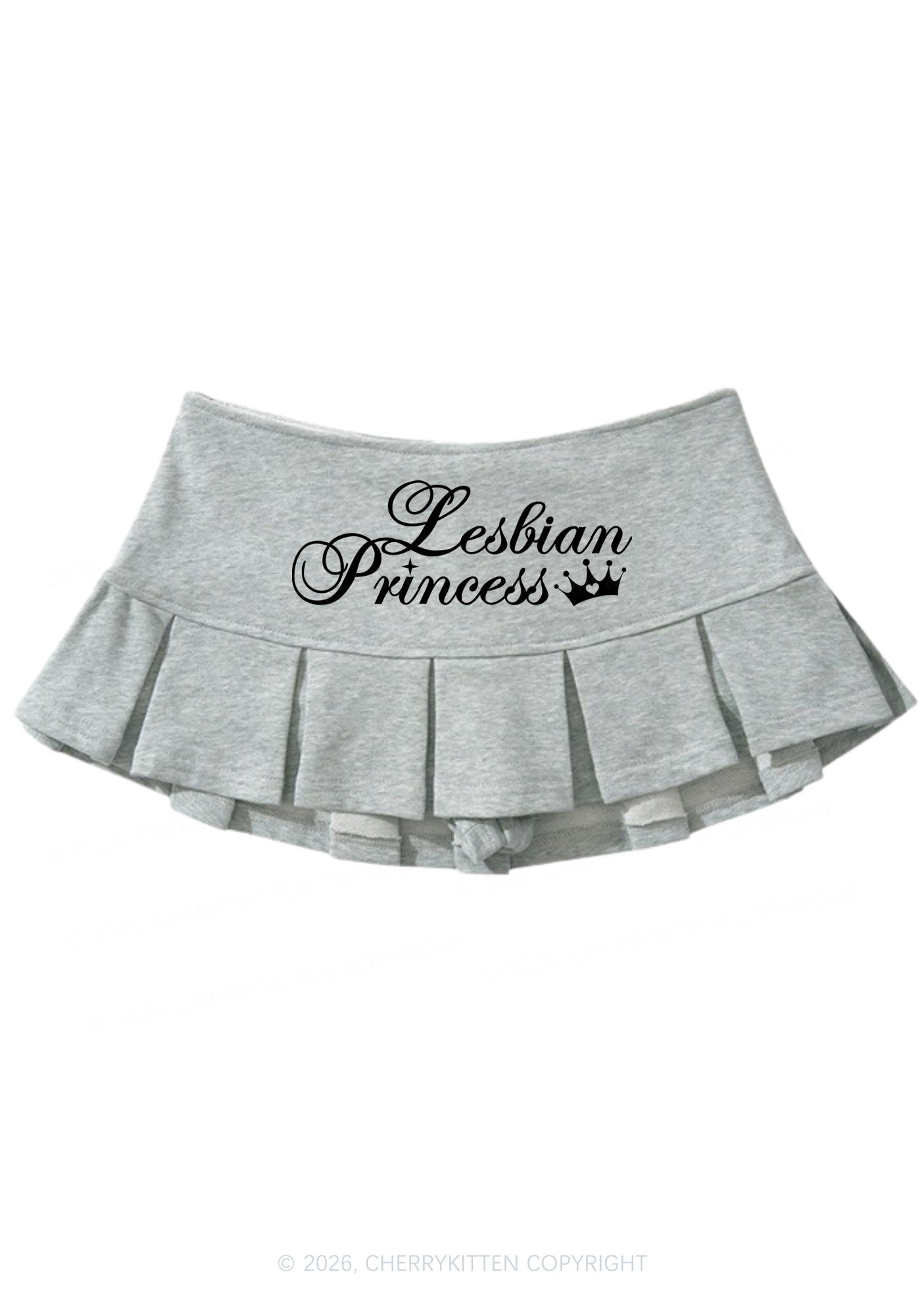 Lesbian Princess Pride Y2K Mini Pleated Skirts Cherrykitten