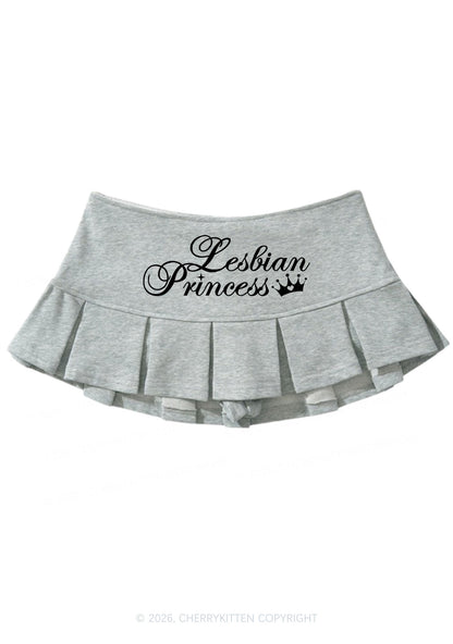 Lesbian Princess Pride Y2K Mini Pleated Skirts Cherrykitten