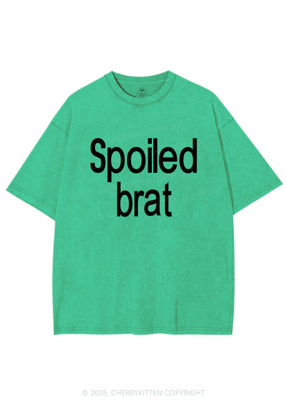 Spoiled Brat Y2K Shirts Washed Tee Cherrykitten