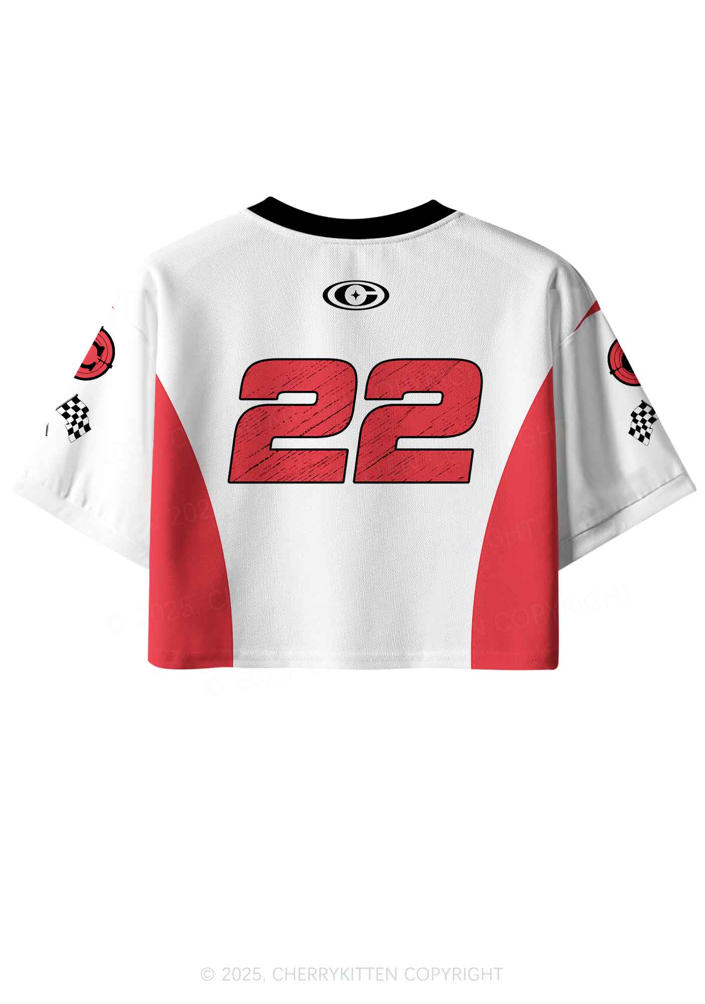 Custom Red Cxxt Y2K Crop Sport Jersey Shirts Cherrykitten
