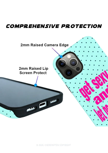 Get Sxy And Let No One Hit Y2K Phone Case Cherrykitten