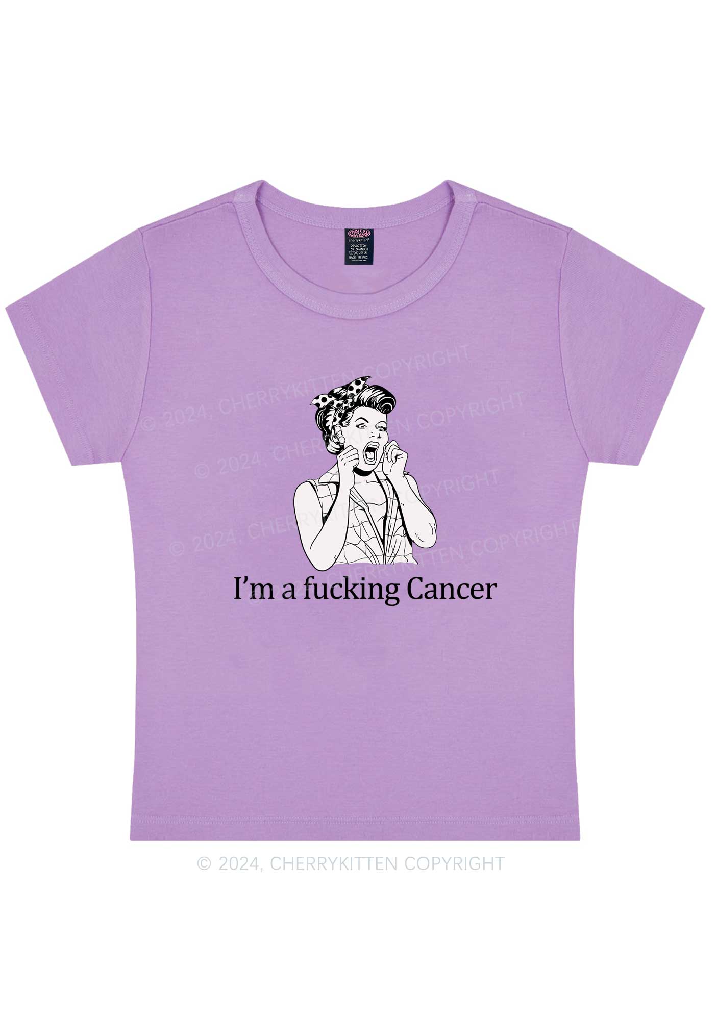 Curvy I'm Custom Zodiac Y2K Baby Tee Cherrykitten