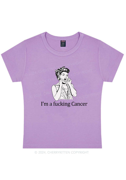 Curvy I'm Custom Zodiac Y2K Baby Tee Cherrykitten
