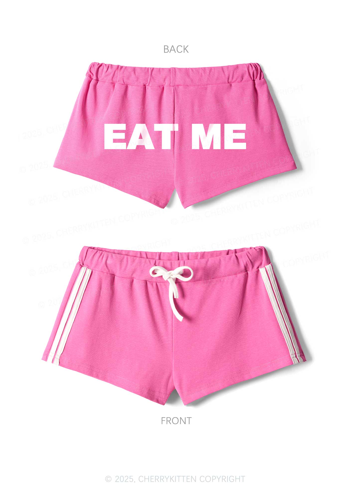 Eat Me Y2K Drawstring Mini Shorts Cherrykitten