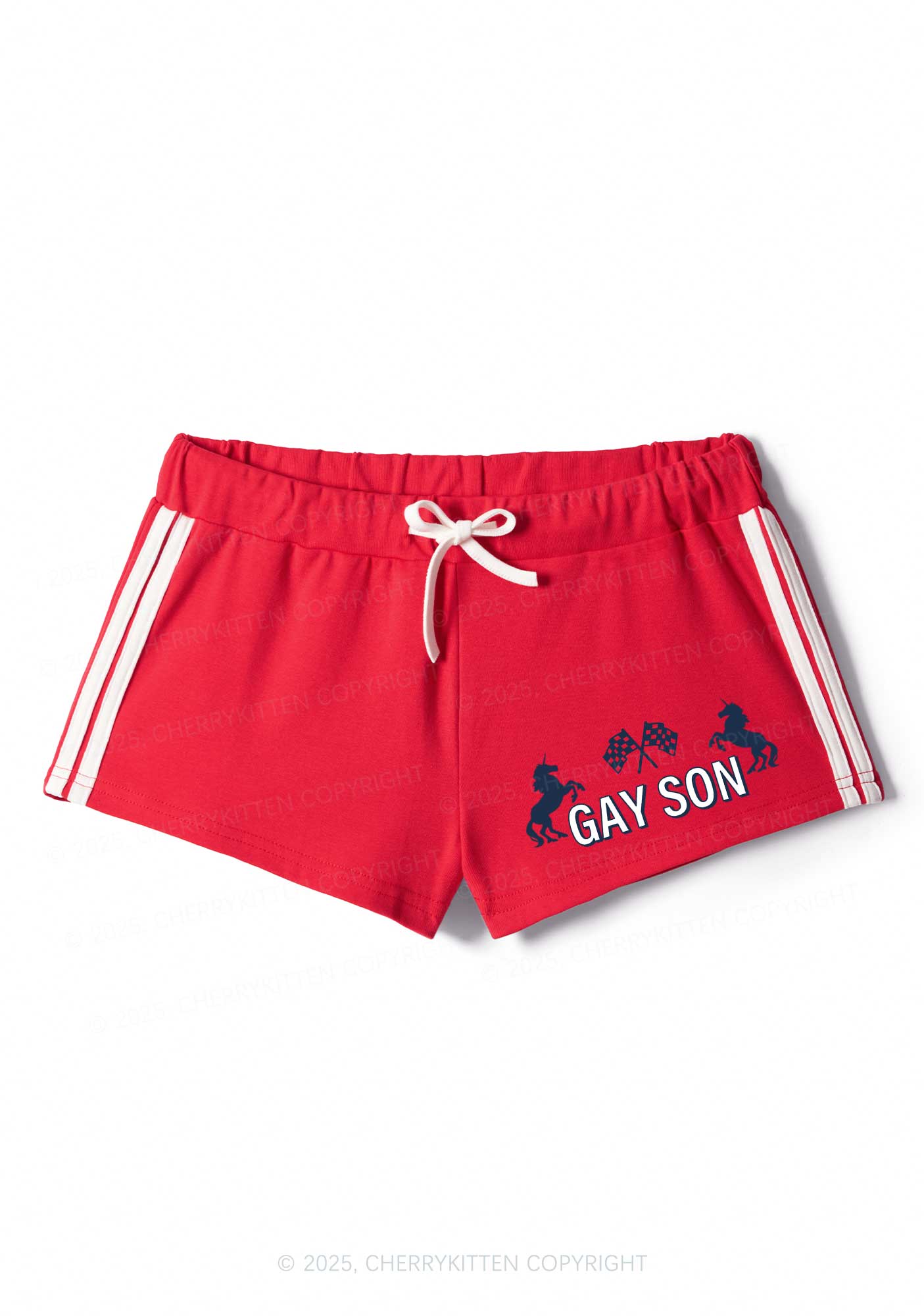 Gay Son Pride Y2K Drawstring Mini Shorts Cherrykitten