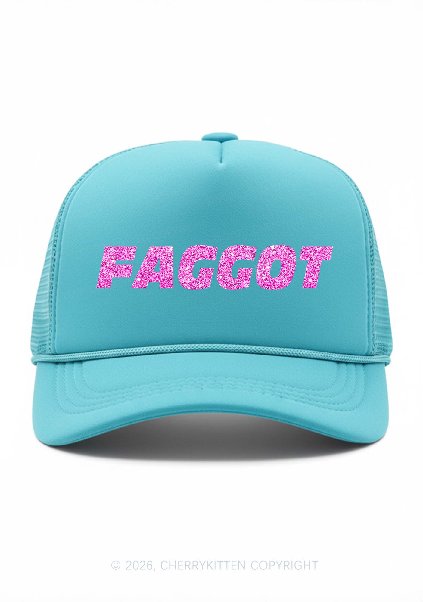 Glitter Faggot Pride Y2K Trucker Hat Cherrykitten