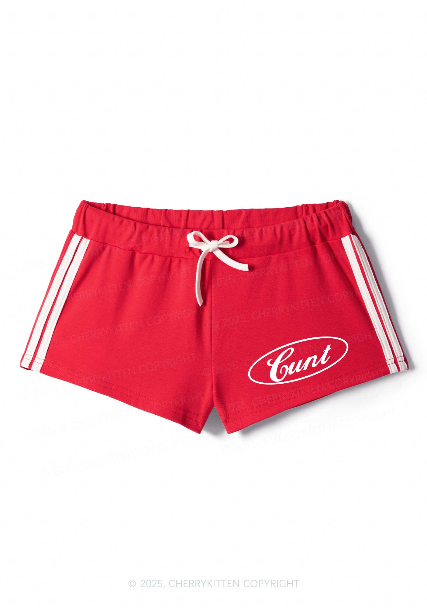 Oval Cxxt Y2K Drawstring Mini Shorts Cherrykitten