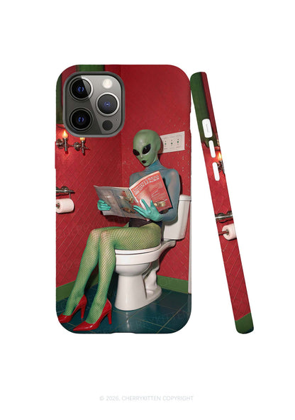 Halloween Alien On Toilet Y2K Phone Case Cherrykitten