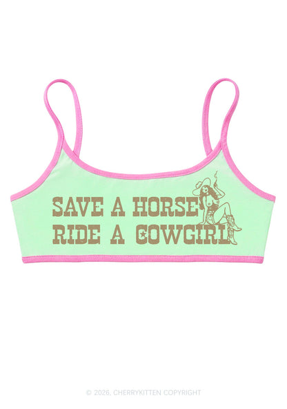 Ride Western Cowgirl Y2K Super Crop Cami Cherrykitten