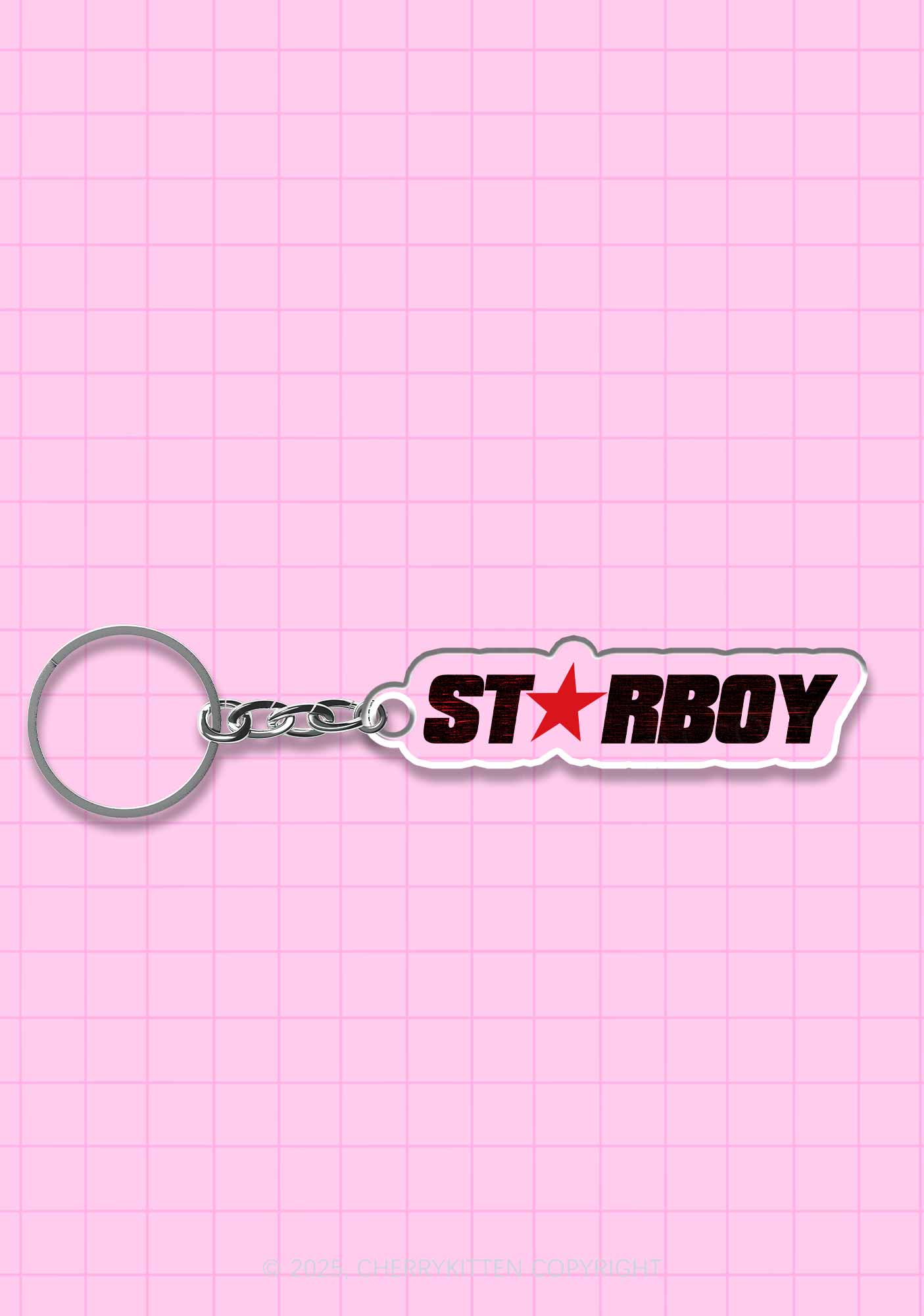 Red Starboy 1Pc Y2K Keychain Cherrykitten