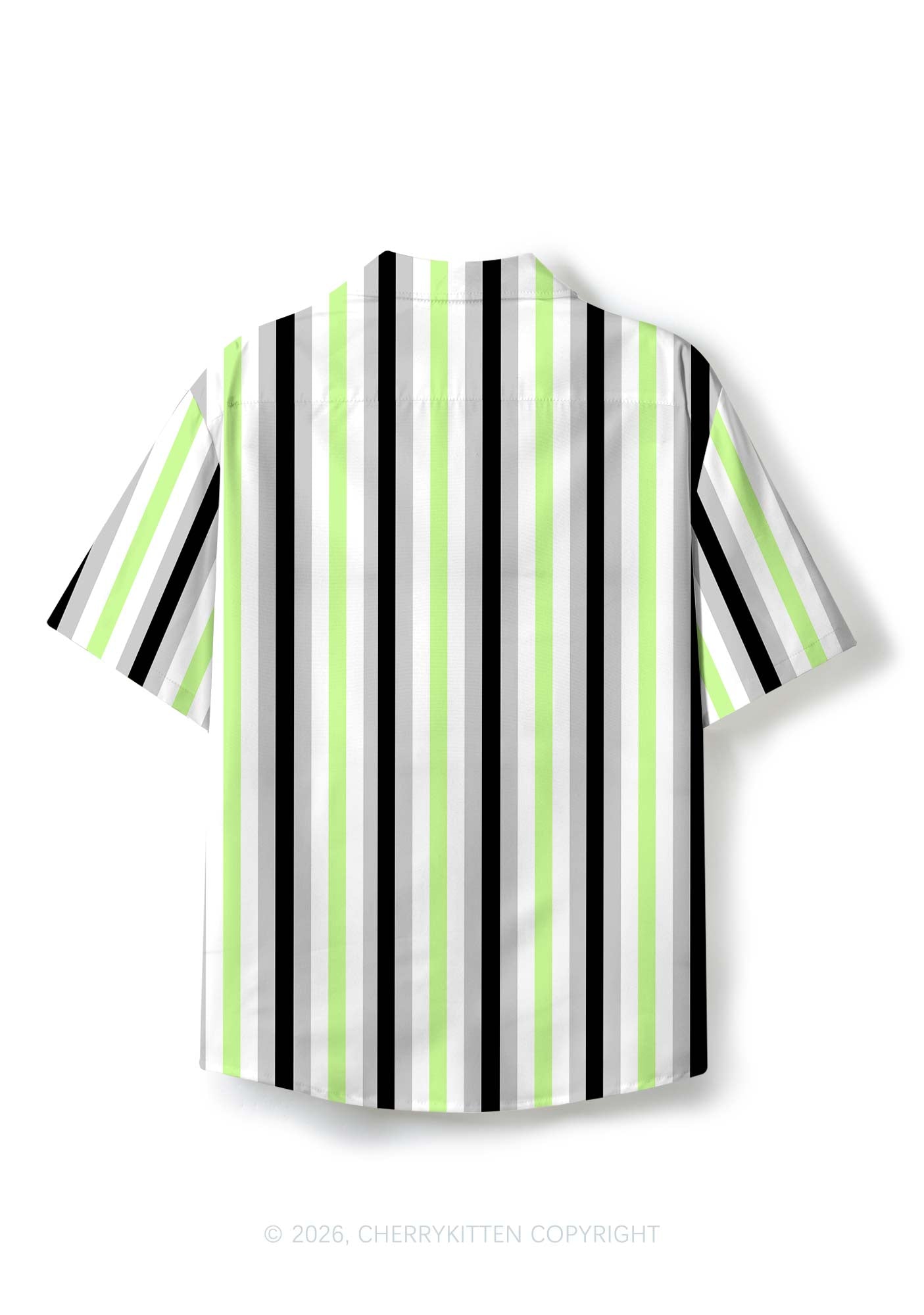Agender Flag Pride Y2K Print Hawaiian Shirt Cherrykitten