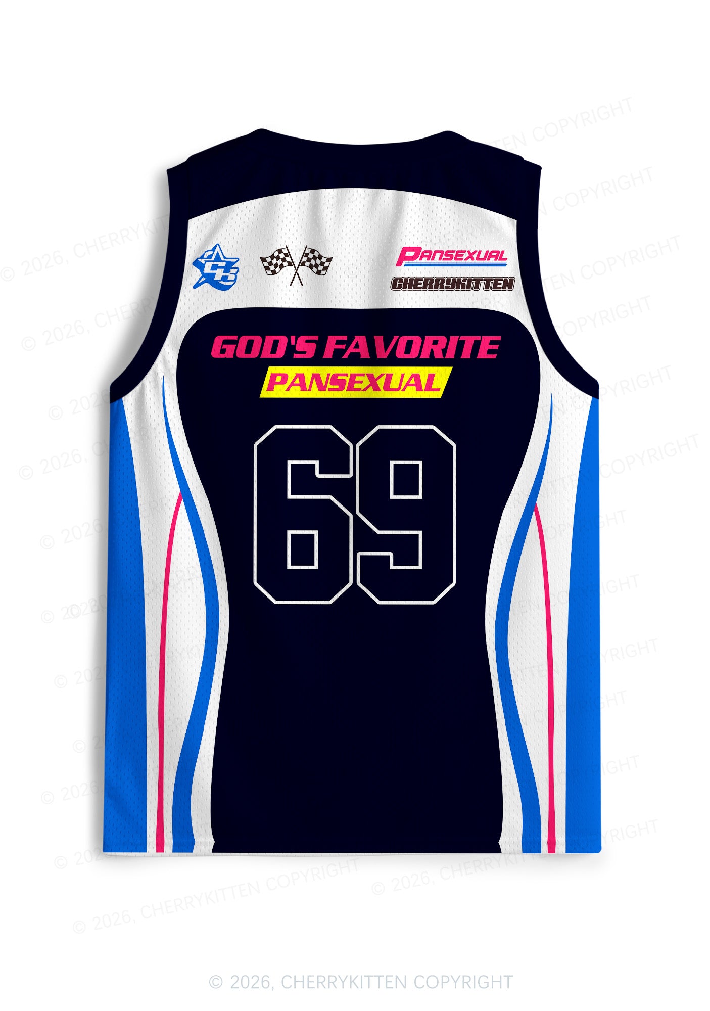 Gods Favorite Pansexual Pride Y2K Sport Jersey Tank Cherrykitten