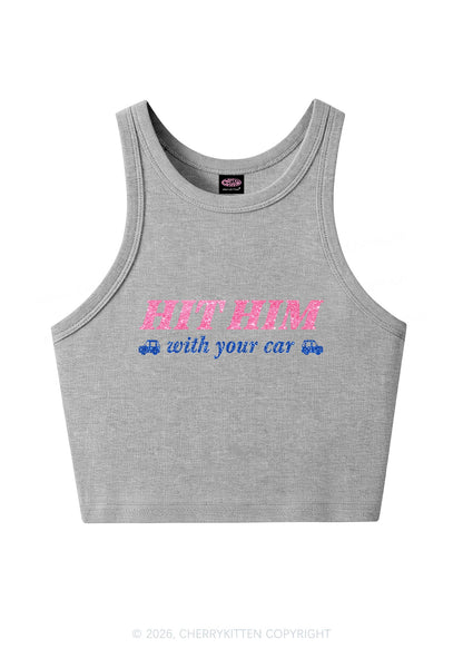 Glitter Hit Him Y2K Crop Tank Top Cherrykitten