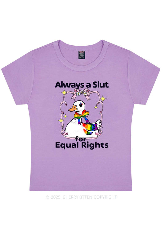 Slxt For Equal Rights Pride Y2K Baby Tee Cherrykitten