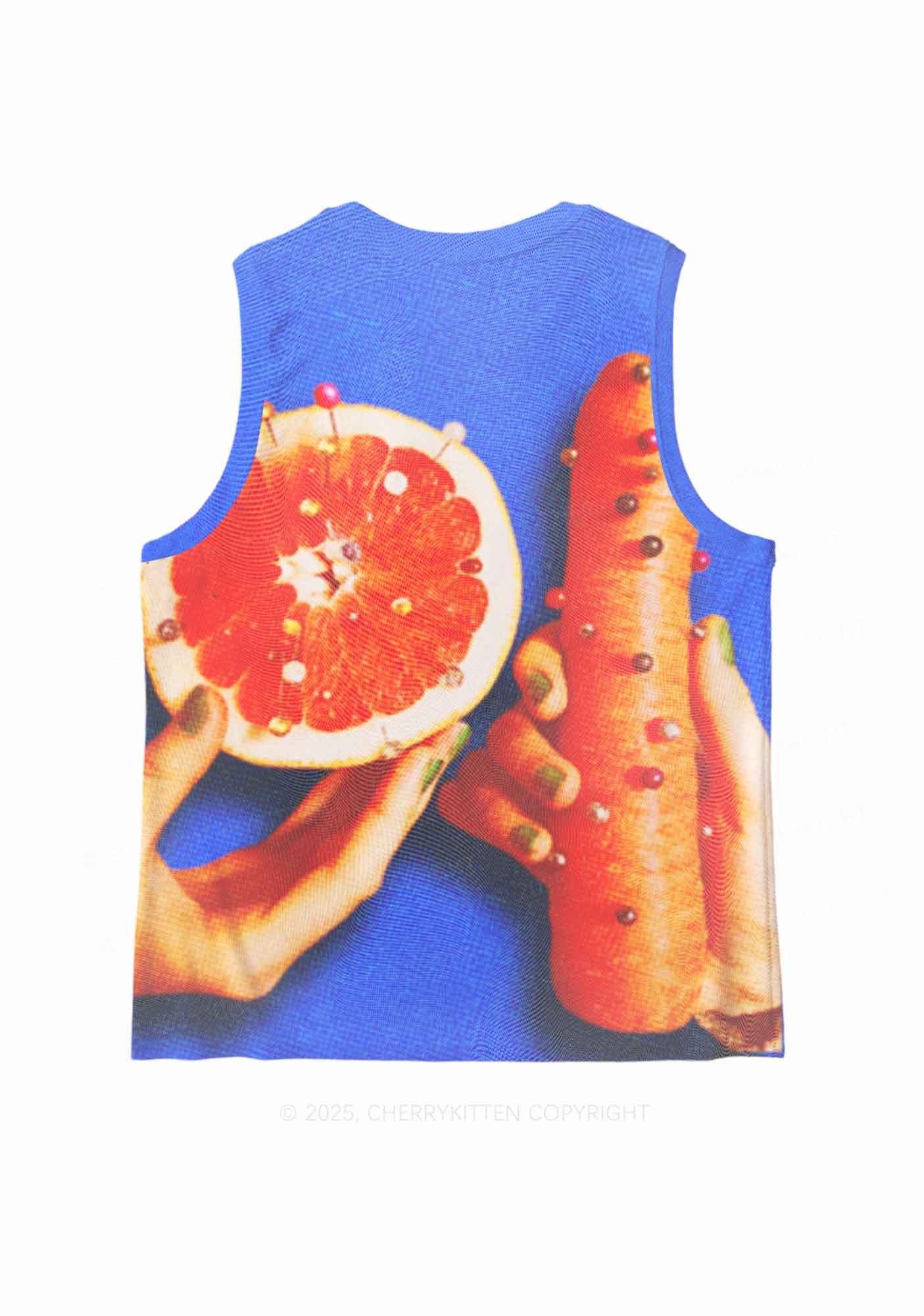 Carrots and Grapefruit Pride Y2K Mesh Muscle Tank Cherrykitten