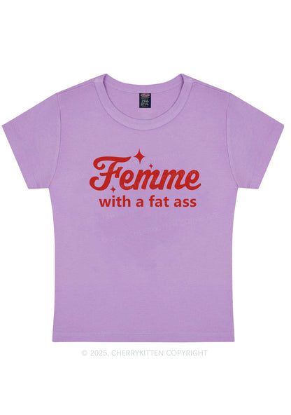 Femme With Fat Axx Pride Y2K Baby Tee Cherrykitten