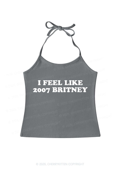 I Feel Like Britney Y2K Halter Neck Cami Cherrykitten