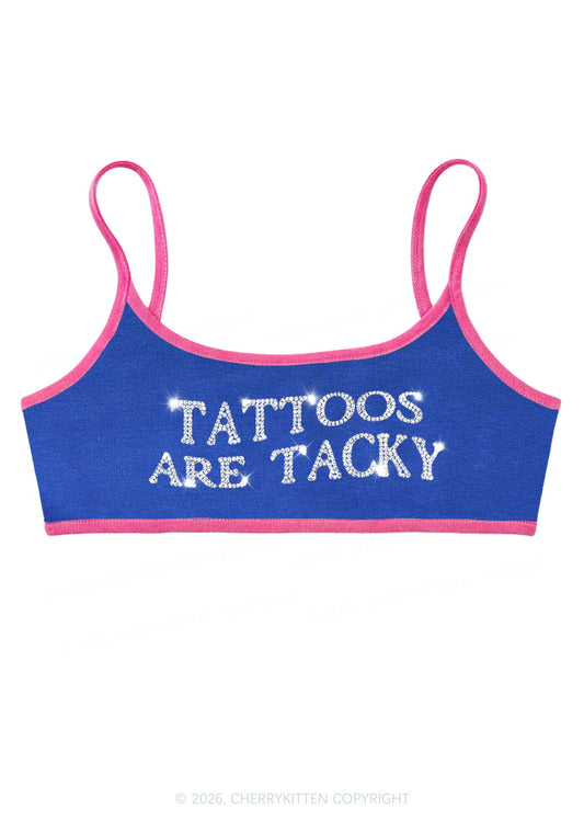 Rhinestone Tattoos Are Tacky Y2K Super Crop Cami Cherrykitten