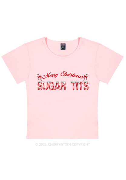 Christmas Sugar Txts Y2K Baby Tee Cherrykitten