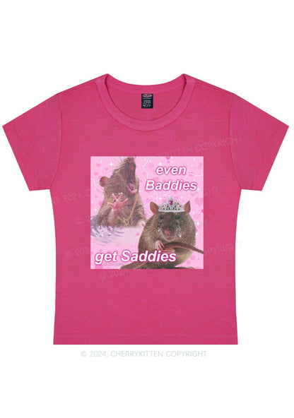 Rat Princess Get Saddies Y2K Baby Tee Cherrykitten