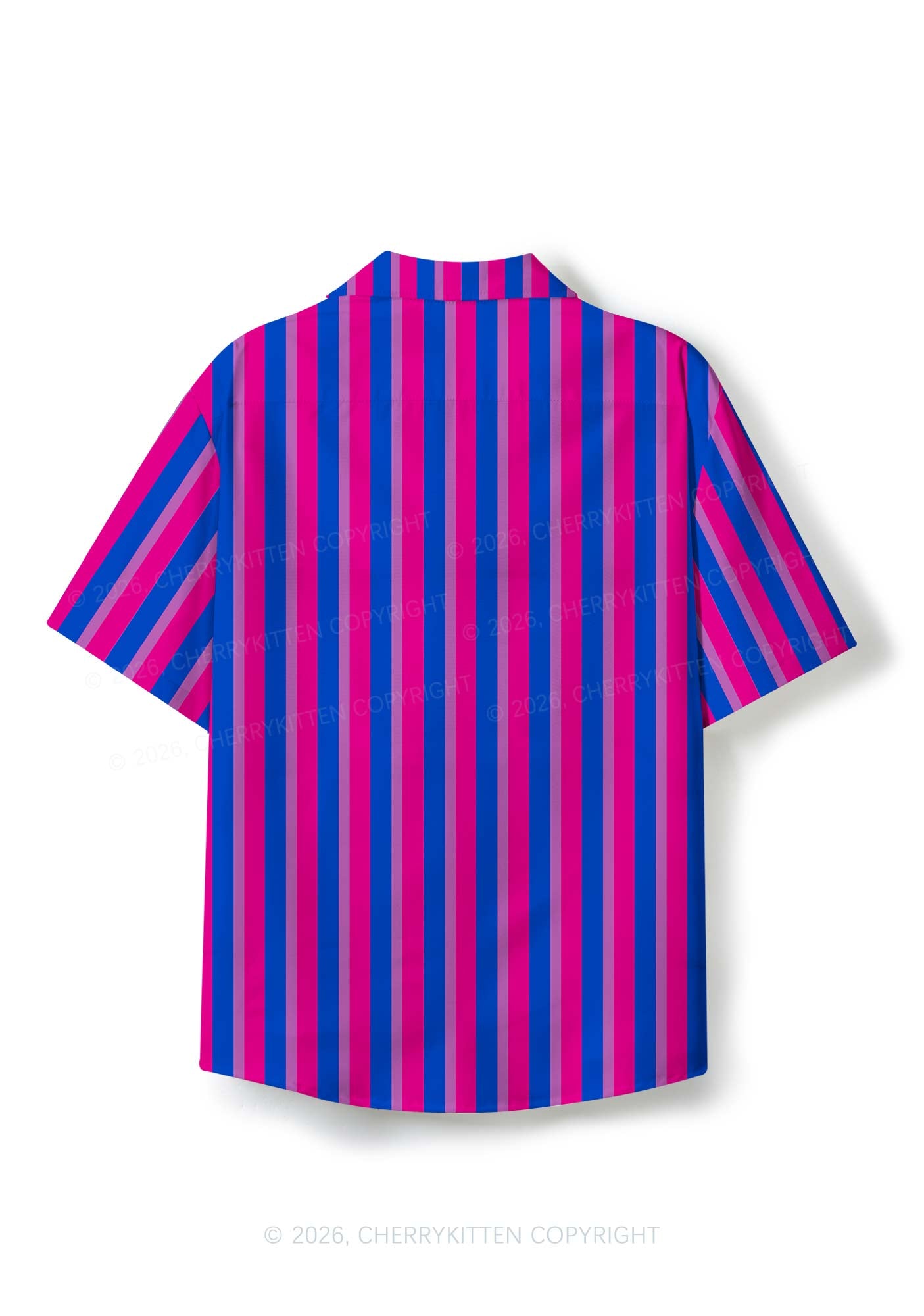 Bisexual Flag Pride Y2K Print Hawaiian Shirt Cherrykitten
