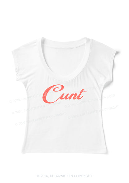 Cxxt Y2K V Neck T Shirts Cherrykitten