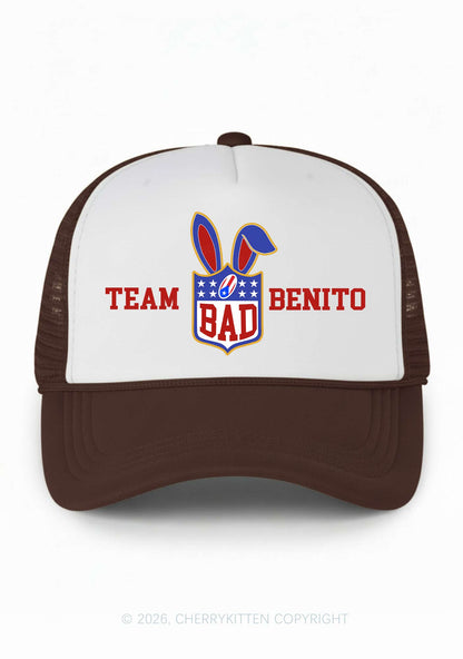 Pink Bad Bunny Y2K Colorblock Trucker Hat Cherrykitten
