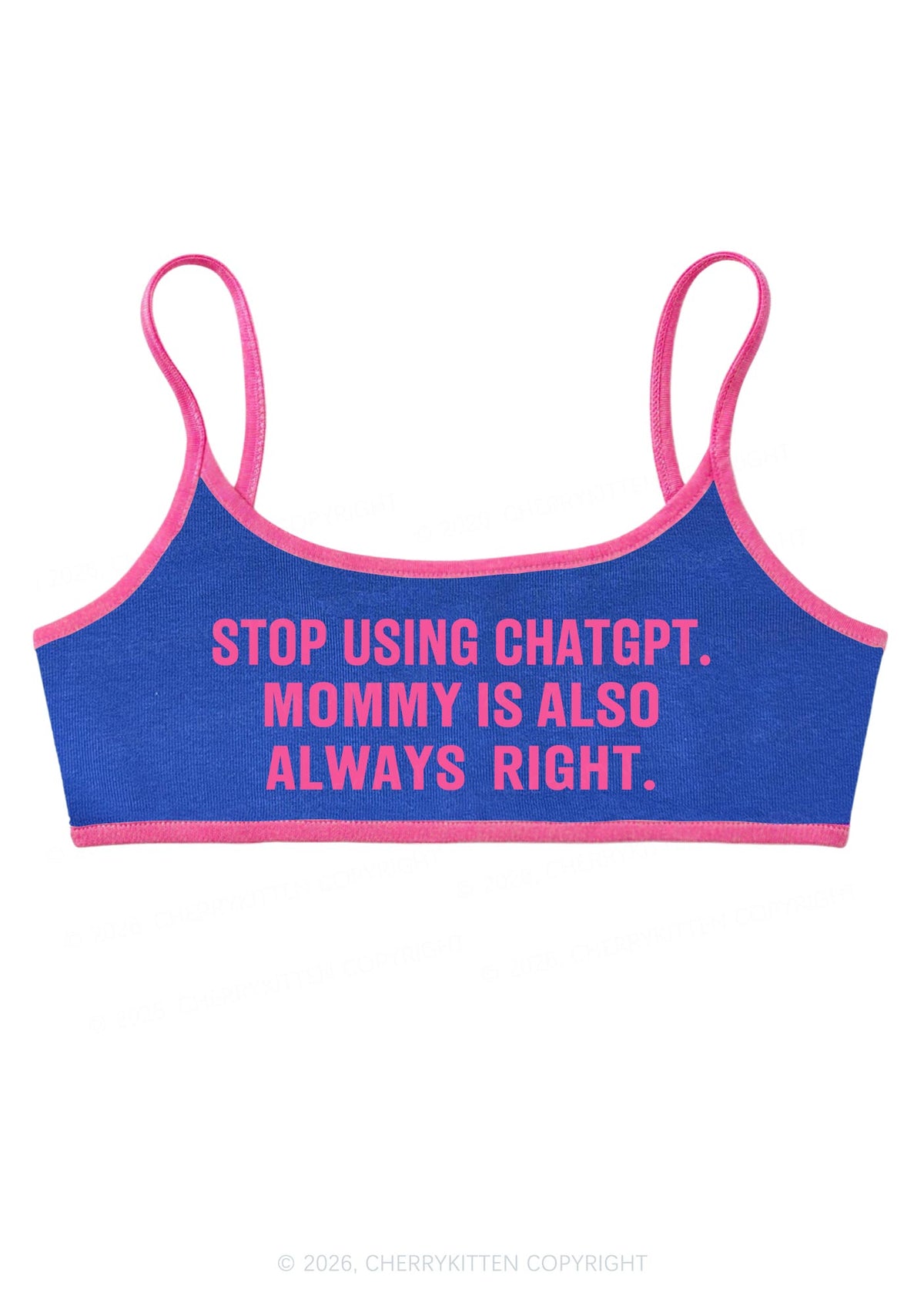 Mommy Also Always Right Y2K Super Crop Cami Cherrykitten