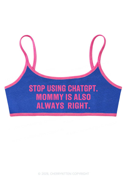 Mommy Also Always Right Y2K Super Crop Cami Cherrykitten