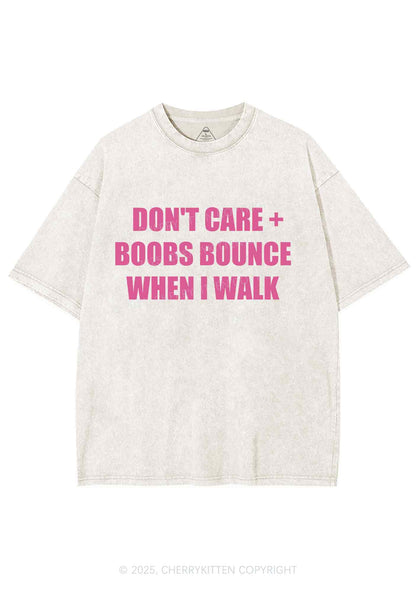 Dont Care Bxxbs Bounce Y2K Shirts Washed Tee Cherrykitten