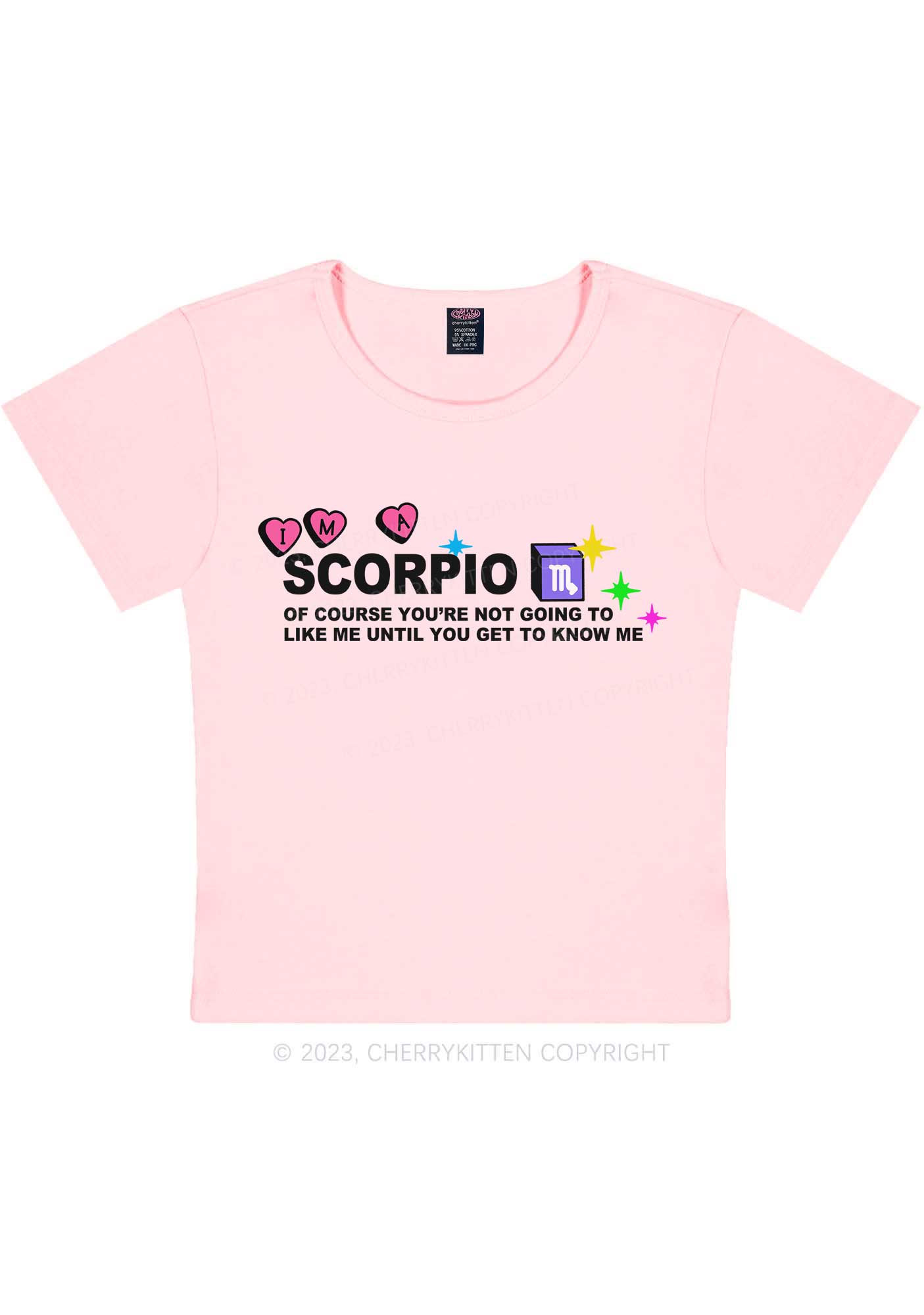 I'm A Scorpio Y2K Baby Tee Cherrykitten