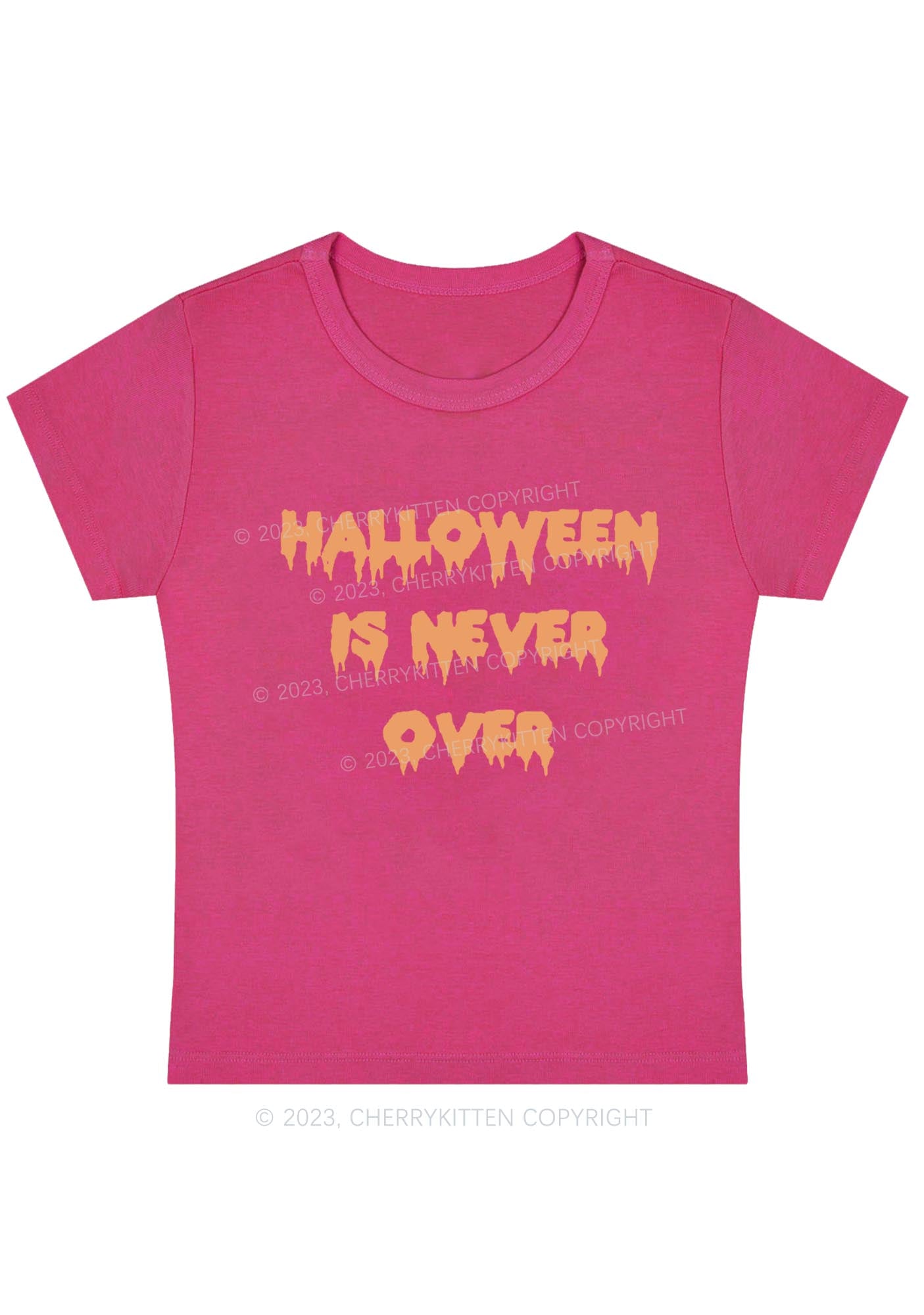 Halloween Is Never Over Baby Tee Cherrykitten