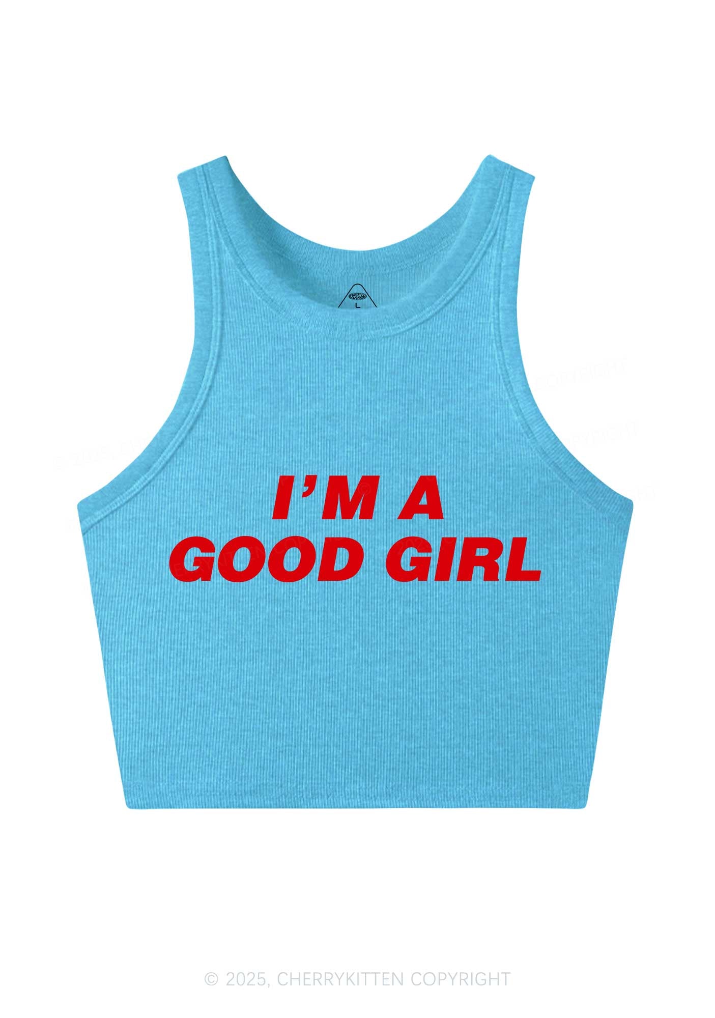 Im A Good Girl Y2K Crop Tank Top Cherrykitten