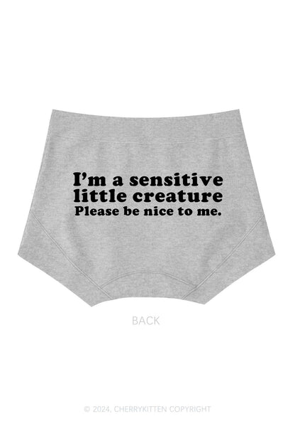 Sensitive Little Creature Y2K Mid Rise Waist Boyshort Cherrykitten