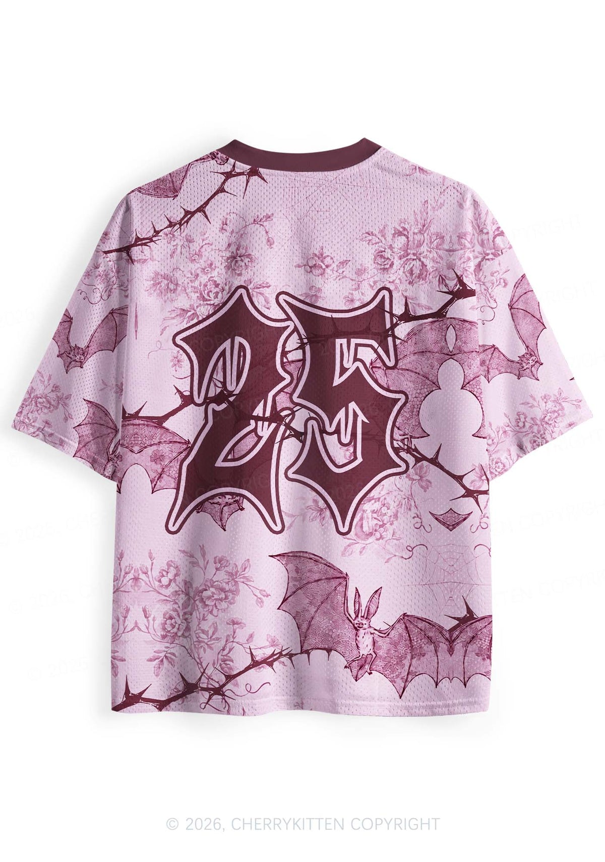 Pink Bat Y2K Sport Jersey Shirts Cherrykitten