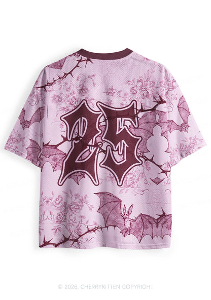 Pink Bat Y2K Sport Jersey Shirts Cherrykitten