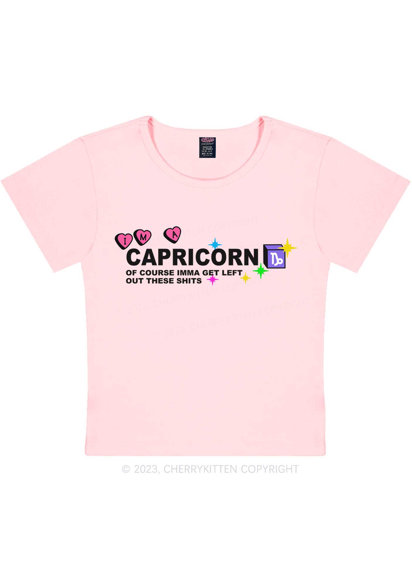 I'm A Capricorn Y2K Baby Tee Cherrykitten