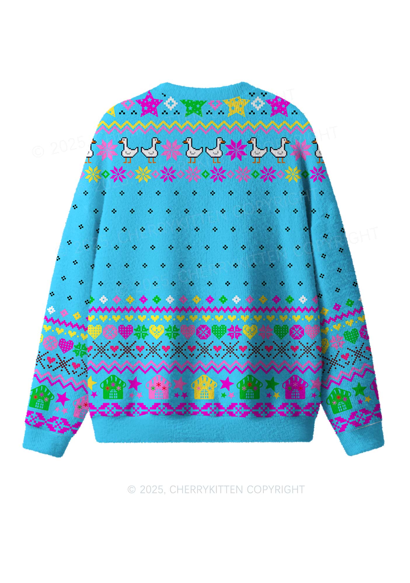 Silly Gang Y2K Christmas Knit Sweatshirt Cherrykitten