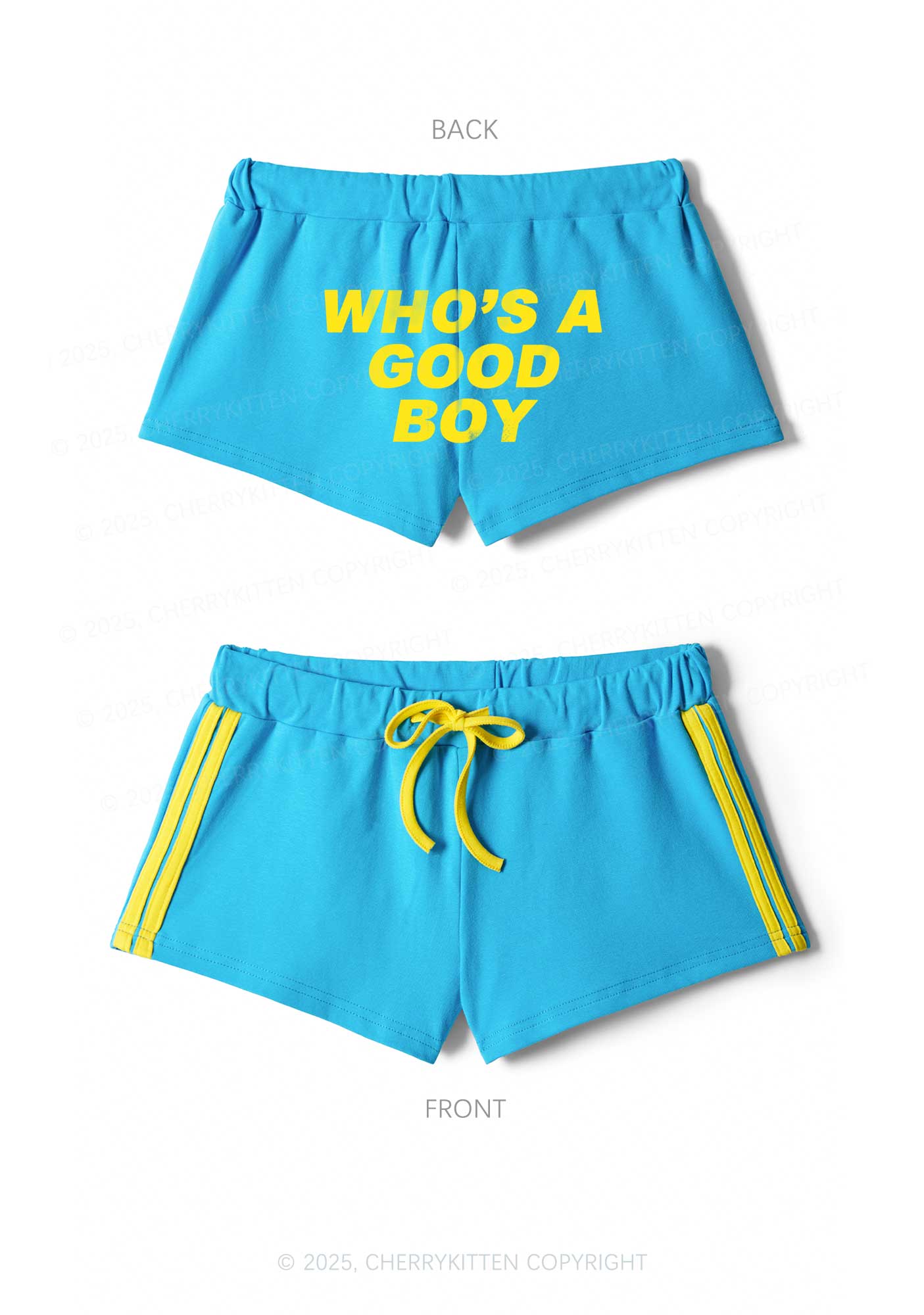 Whos A Good Boy Y2K Drawstring Mini Shorts Cherrykitten