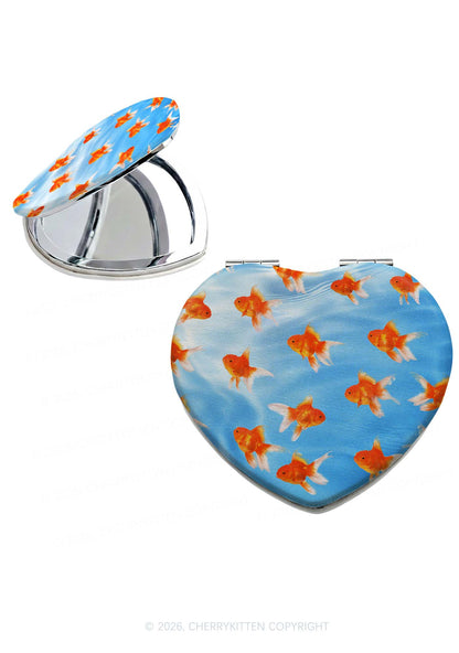 Goldfish Y2K Folding Makeup Mirror Cherrykitten