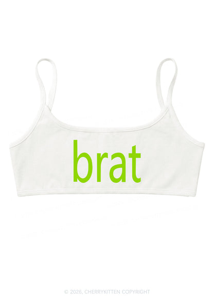 Green Brat Y2K Super Crop Cami Cherrykitten