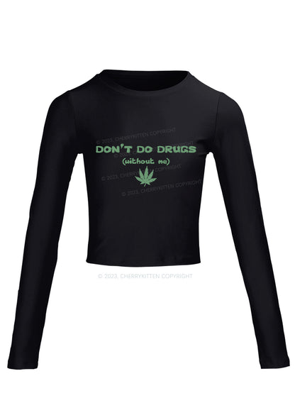 Don't Do Without Me Long Sleeve Crop Top Cherrykitten