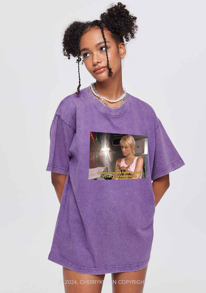 We Have To Work Y2K Washed Tee Cherrykitten