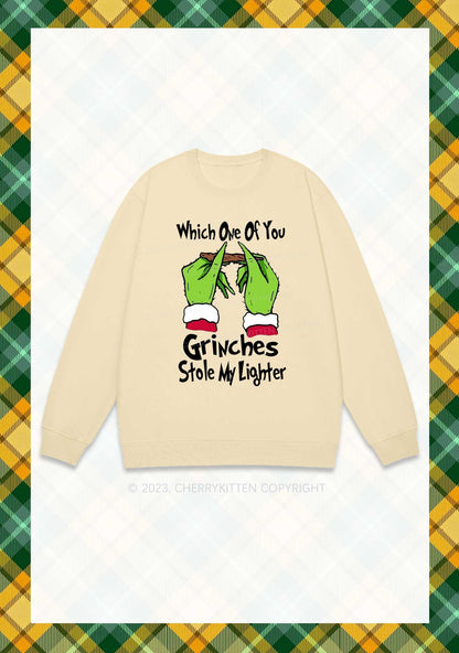 Which One Of You Stole My Lighter Christmas Y2K Sweatshirt Cherrykitten