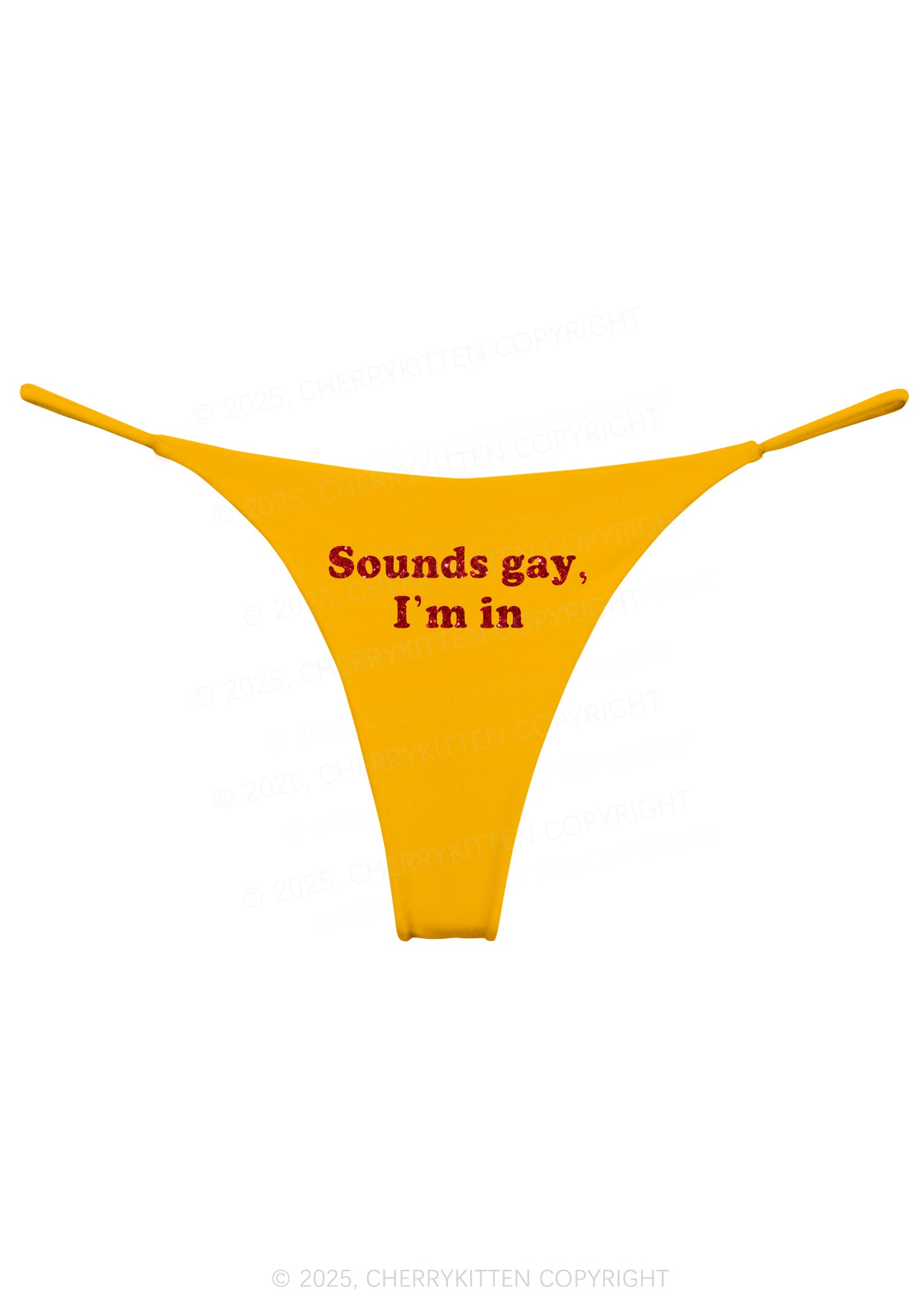 Glitter Sounds Gay Pride Y2K Bikini String Thong Cherrykitten