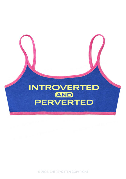 Introverted And Perverted Y2K Super Crop Cami Cherrykitten