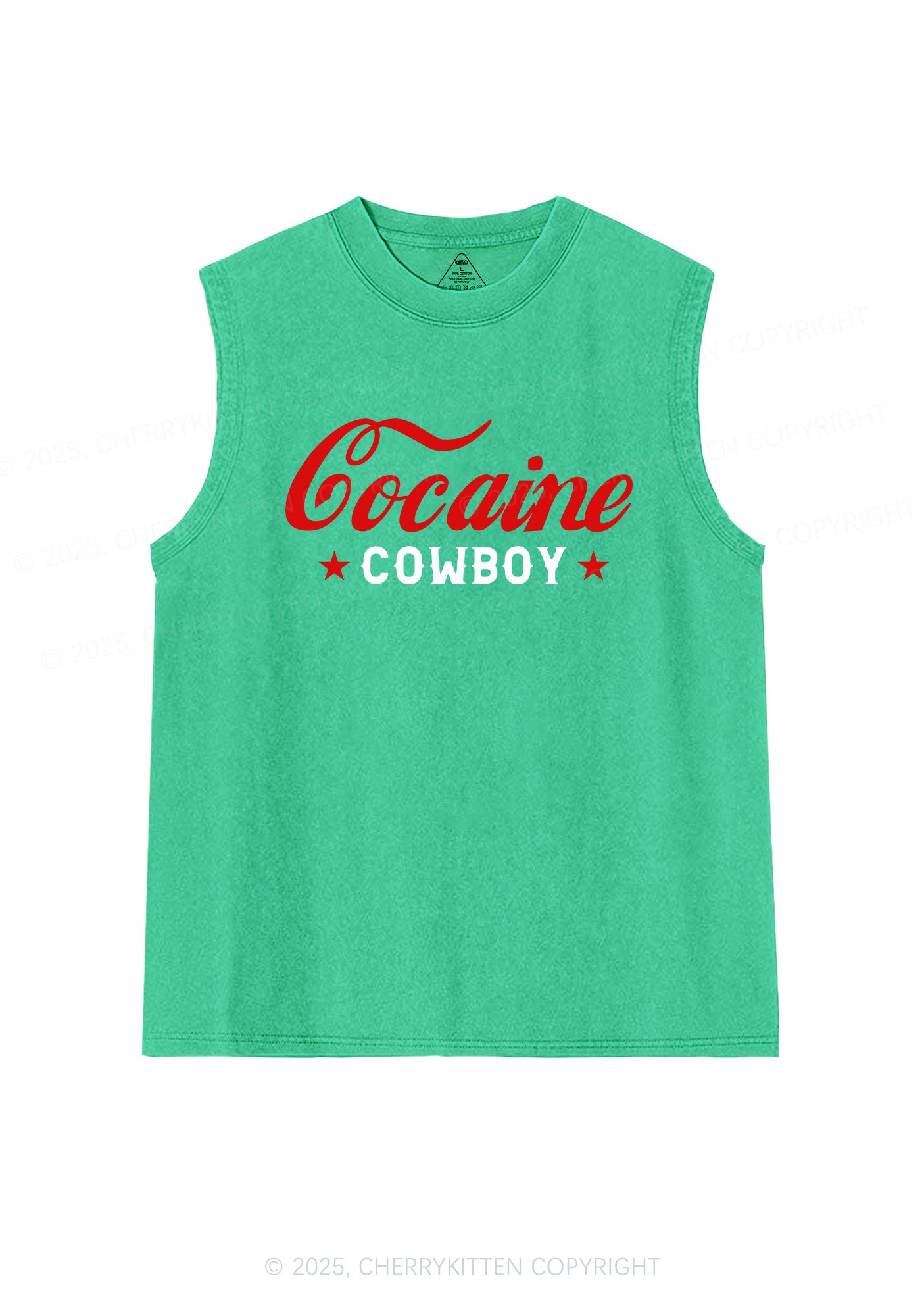 Cola Cowboy Y2K Washed Muscle Tank Cherrykitten